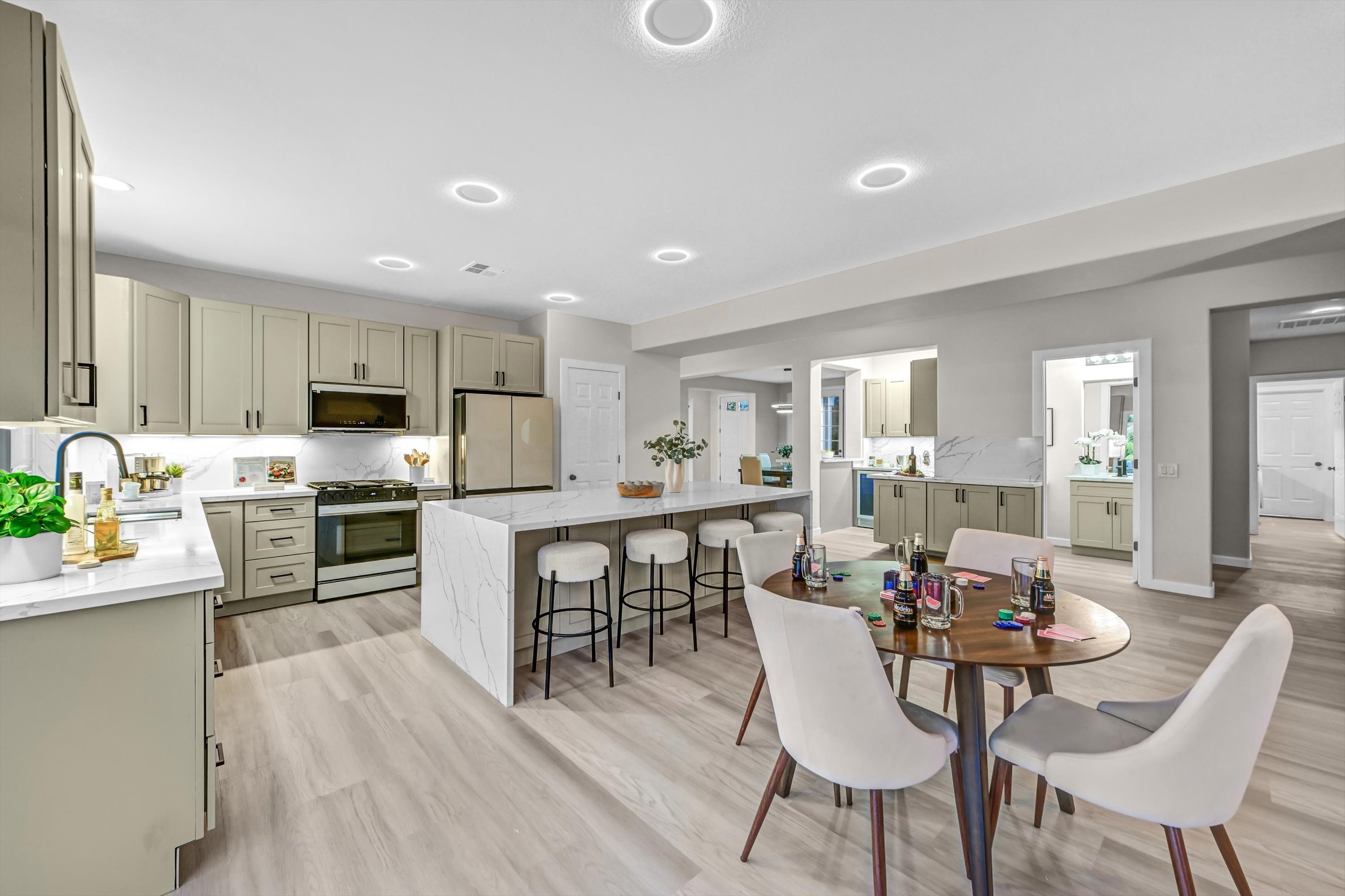 Modern kitchen and dining area renovation